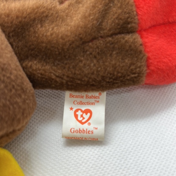 “Gobbles” Beanie Baby Turkey — RARE WITH 8 ERRORS & PVC PELLETS - Picture 6 of 14